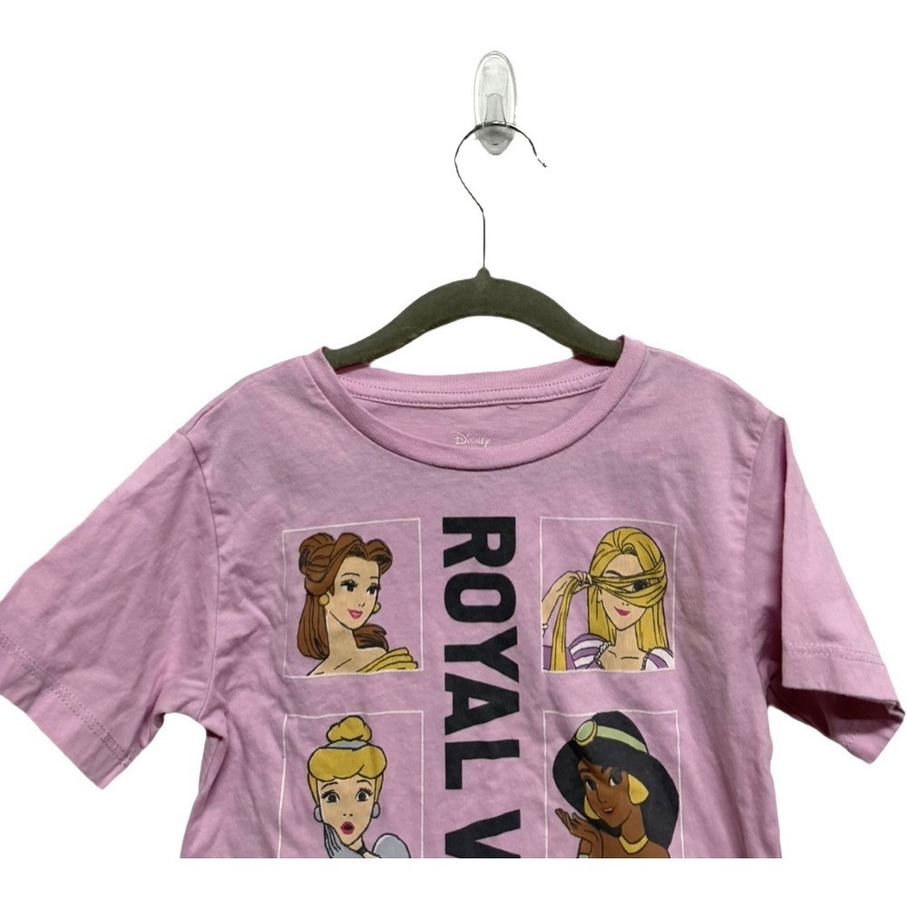 Disney Princess "Royal Vibes" Graphic Tee Girls XS 4/5 Pink Short Sleeve - Picture 2 of 5